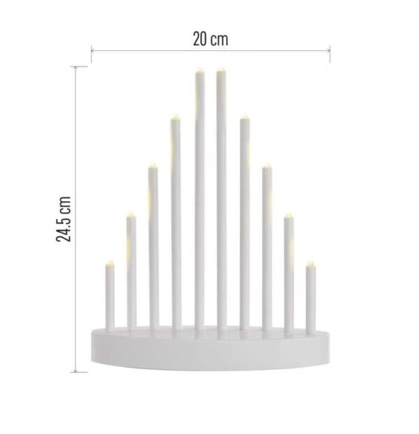 LED 10 advendiküünal valge 24,5x20cm 3xAA, taimer WW IP20 EMOS - Image 5