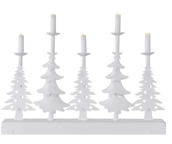 LED 5 advendiküünal Christmas Trees 24x32,5cm 2xAA, taimer WW IP20 EMOS - Image 5