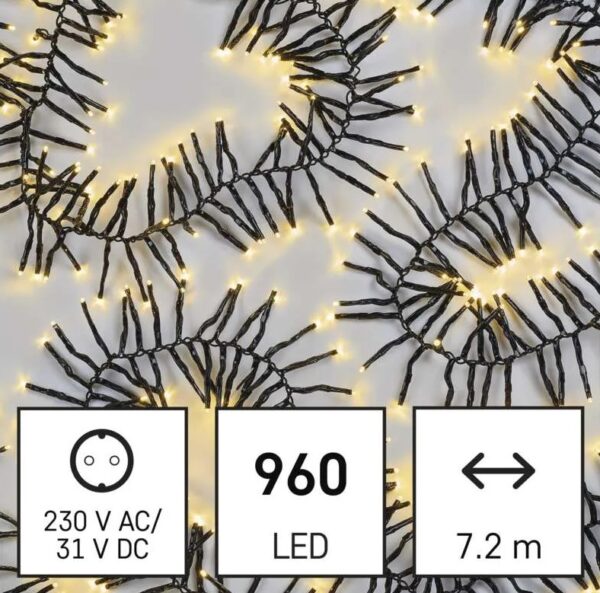 LED 960 valguskett Cluster 7,2m WW IP44 EMOS — изображение 7