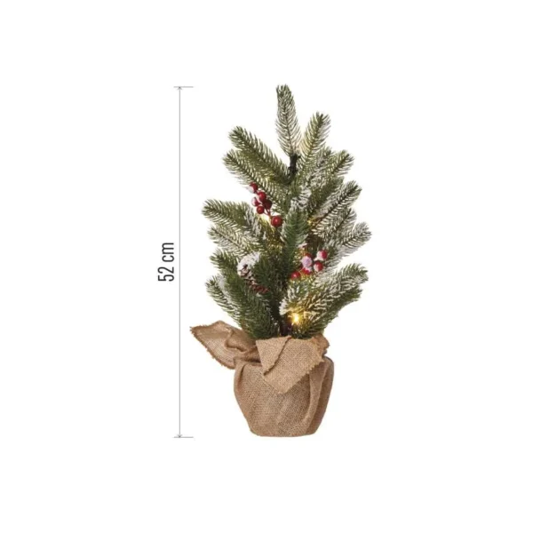 LED 20 kunstkuusk marjad+lumi 52cm 3xAA WW IP20 EMOS - Image 4