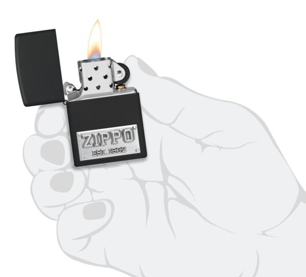 48689 Zippo tulemasin 218 Zippo License Plate Emblem - Image 4
