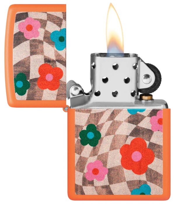 48718 Zippo tulemasin Wavy Flower Design - Image 2