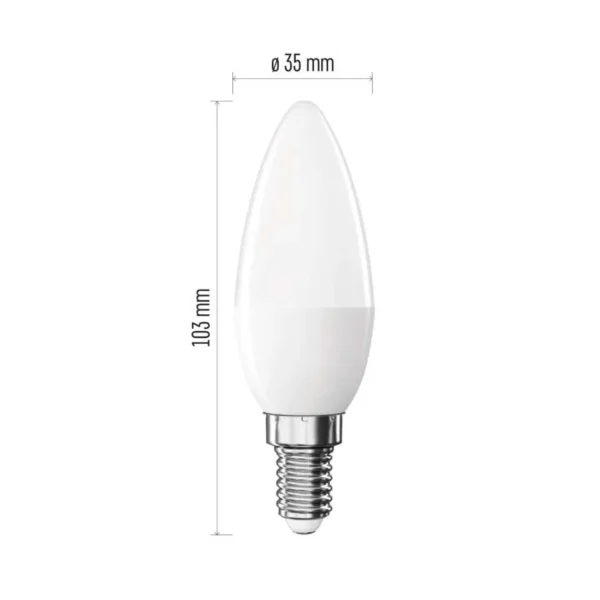 LED pirn 2,5W E14 WW küünal CLS EMOS - Image 2