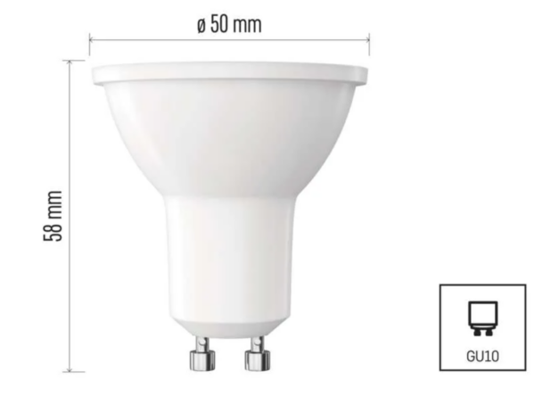 LED pirn 7W GU10 MR16 CW Classic EMOS - Image 3