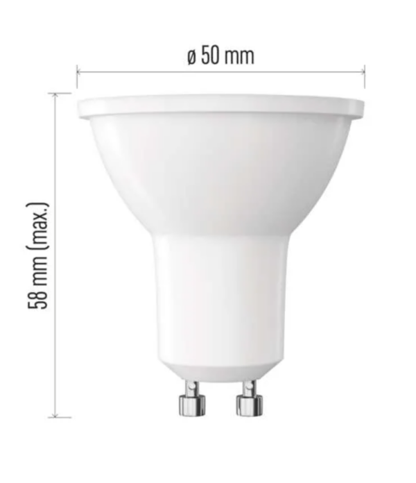 LED pirn 2,9W (25W) GU10 MR16 250lm WW EMOS - Image 2