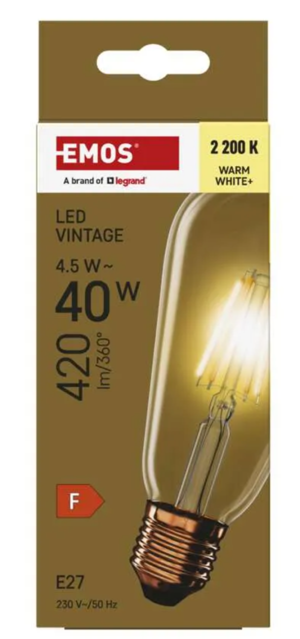 LED pirn 4,5W E27 ST64 Vintage EMOS - Image 5