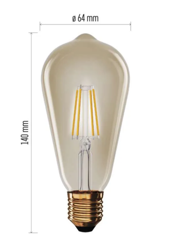 LED pirn 4,5W E27 ST64 Vintage EMOS - Image 3