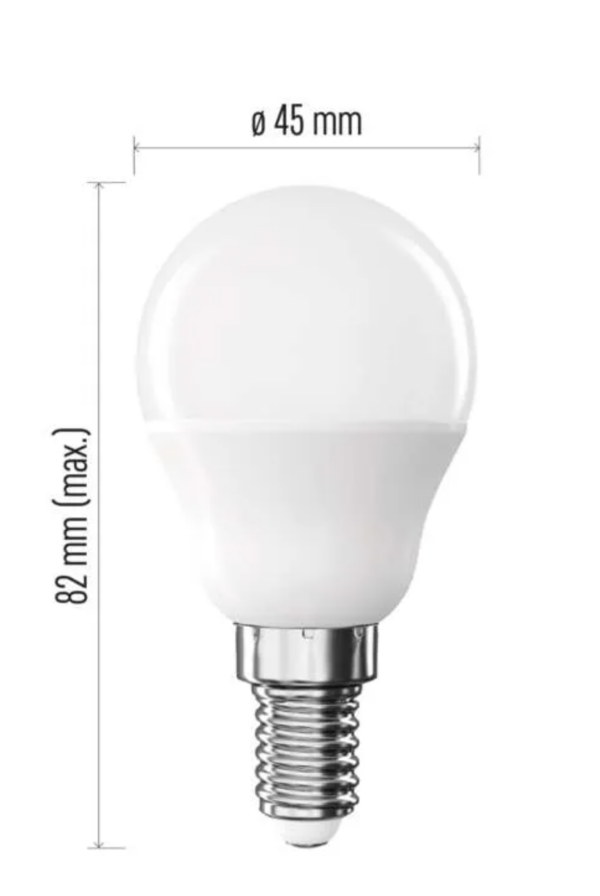 LED pirn 9,4W (60W) E14 miniglobe 806lm WW EMOS - Image 2