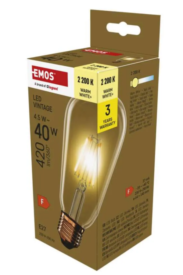 LED pirn 4,5W E27 ST64 Vintage EMOS