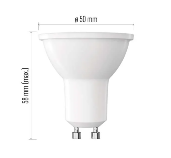 LED pirn 2,9W (25W) GU10 NW EMOS - Image 2