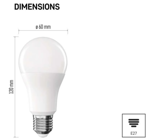 LED Bulb 13W (100W) E27 A60 Neutral White - Image 3