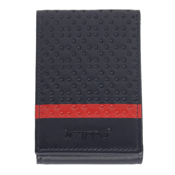 2008016 Zippo kaarditasku nahast tumesinine/punane 11x7,2x2cm