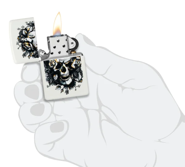 60007019 Zippo tulemasin Skull and Roses Design - Image 4