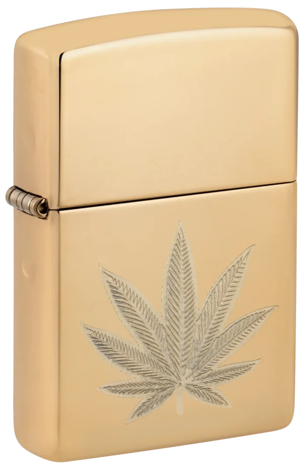 60007419 Zippo tulemasin Leaf motif in Lustre