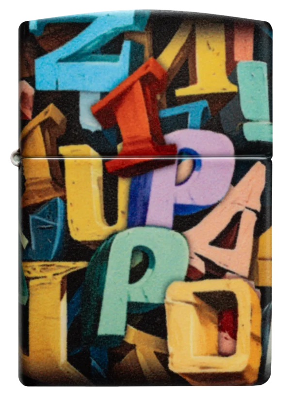 46608 Zippo tulemasin Abstract Letters Design - Image 2