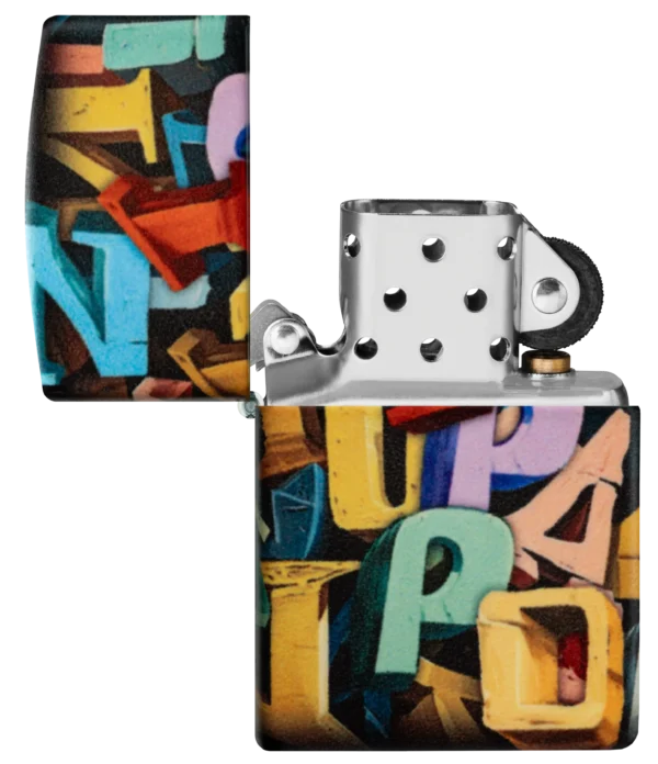 46608 Zippo tulemasin Abstract Letters Design - Image 5