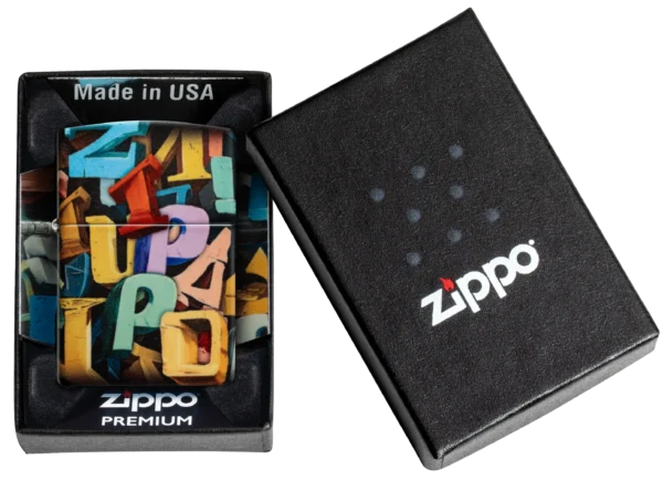 46608 Zippo tulemasin Abstract Letters Design - Image 6