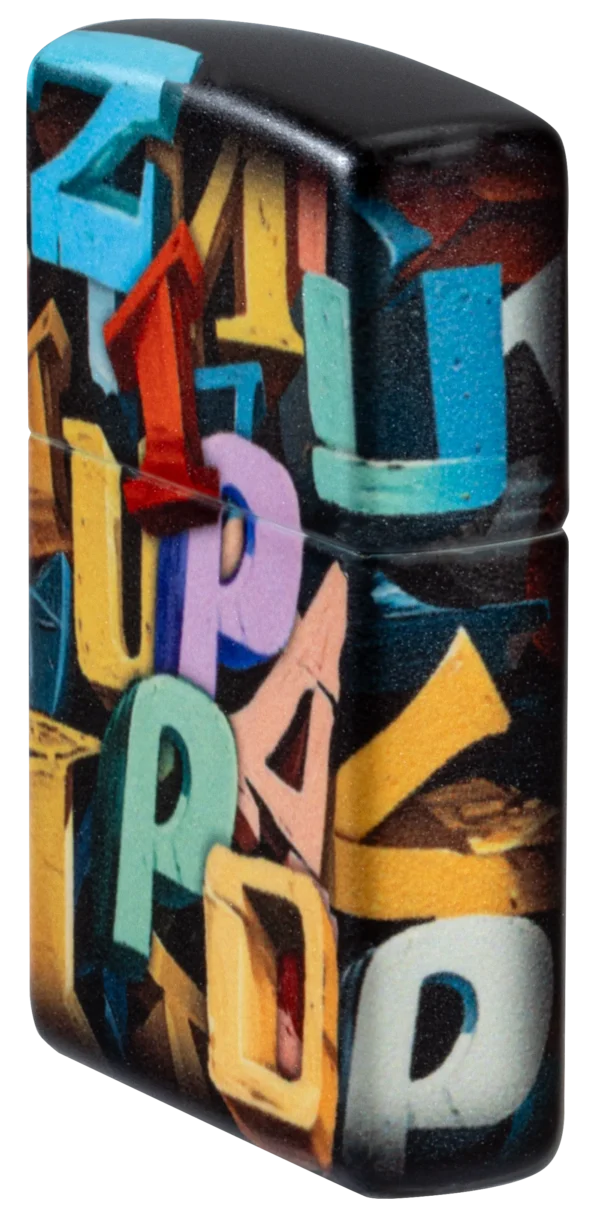 46608 Zippo tulemasin Abstract Letters Design - Image 3