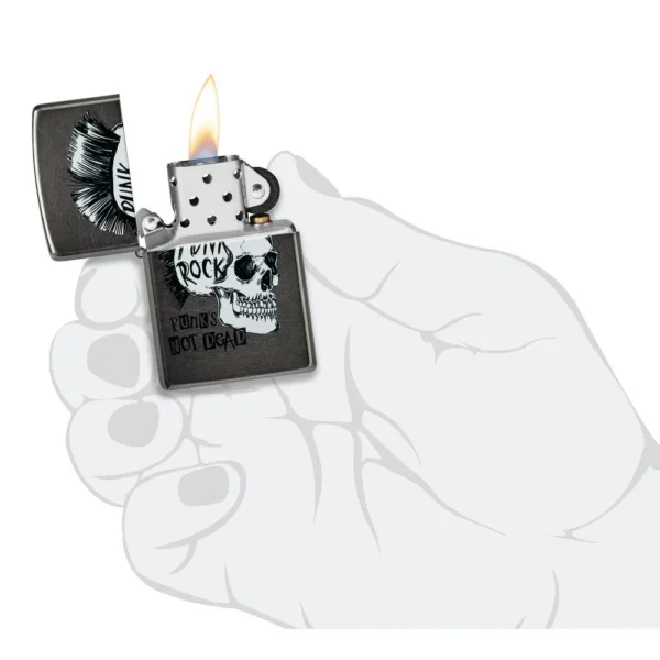 60006559 Zippo tulemasin Punk Rock Skull Design - Image 4